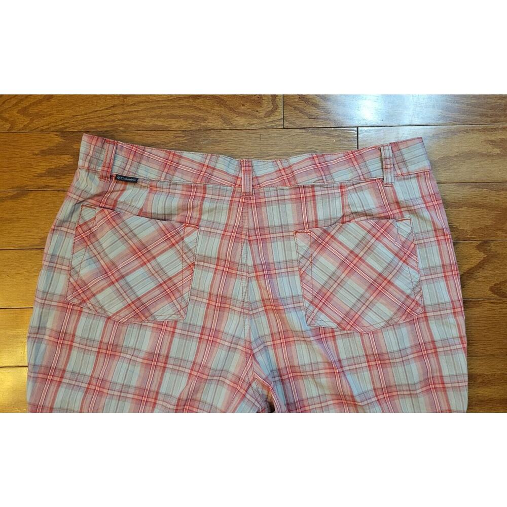 Columbia Women Size 16 Plaid Bermuda Shorts Cotton Lightweight - Picture 5 of 13
